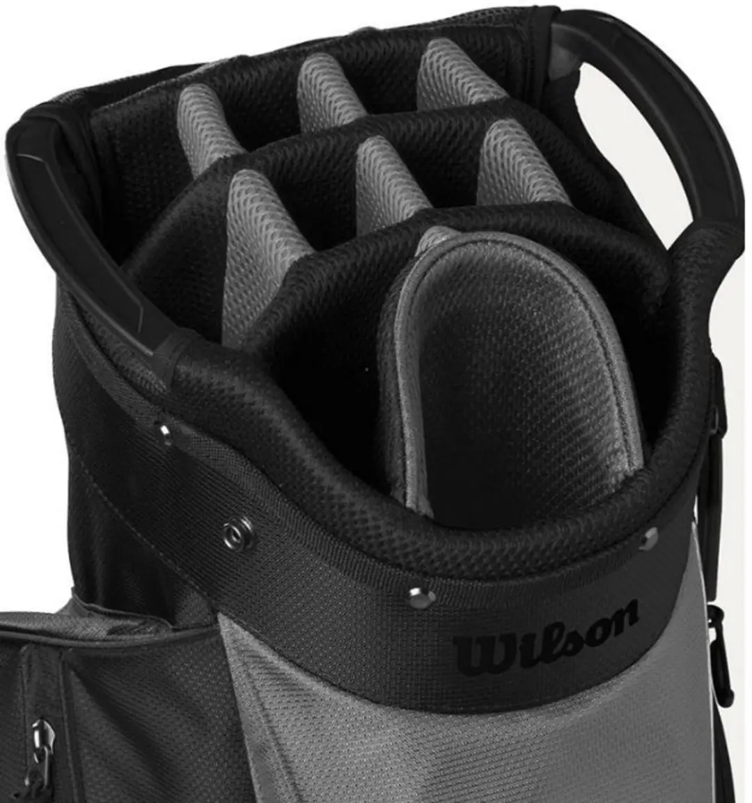Wilson Feather Cartbag 2026 - 10 Vakken - Grijs/Zwart