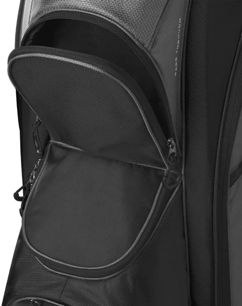Wilson Feather Cartbag 2026 - 10 Vakken - Grijs/Zwart