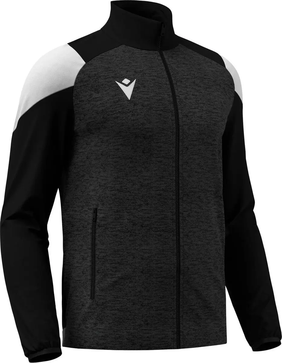 Macron Glory Vanir Top Full Zip Kinderen 140 - Zwart/Wit