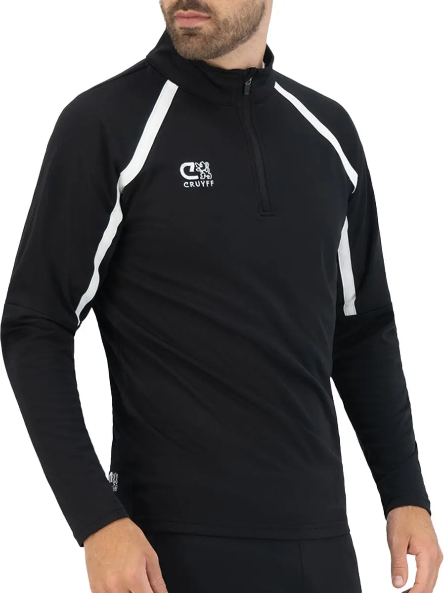 Cruyff Turn Tech Half Zip Trainingssweater Heren XL - Zwart/Wit