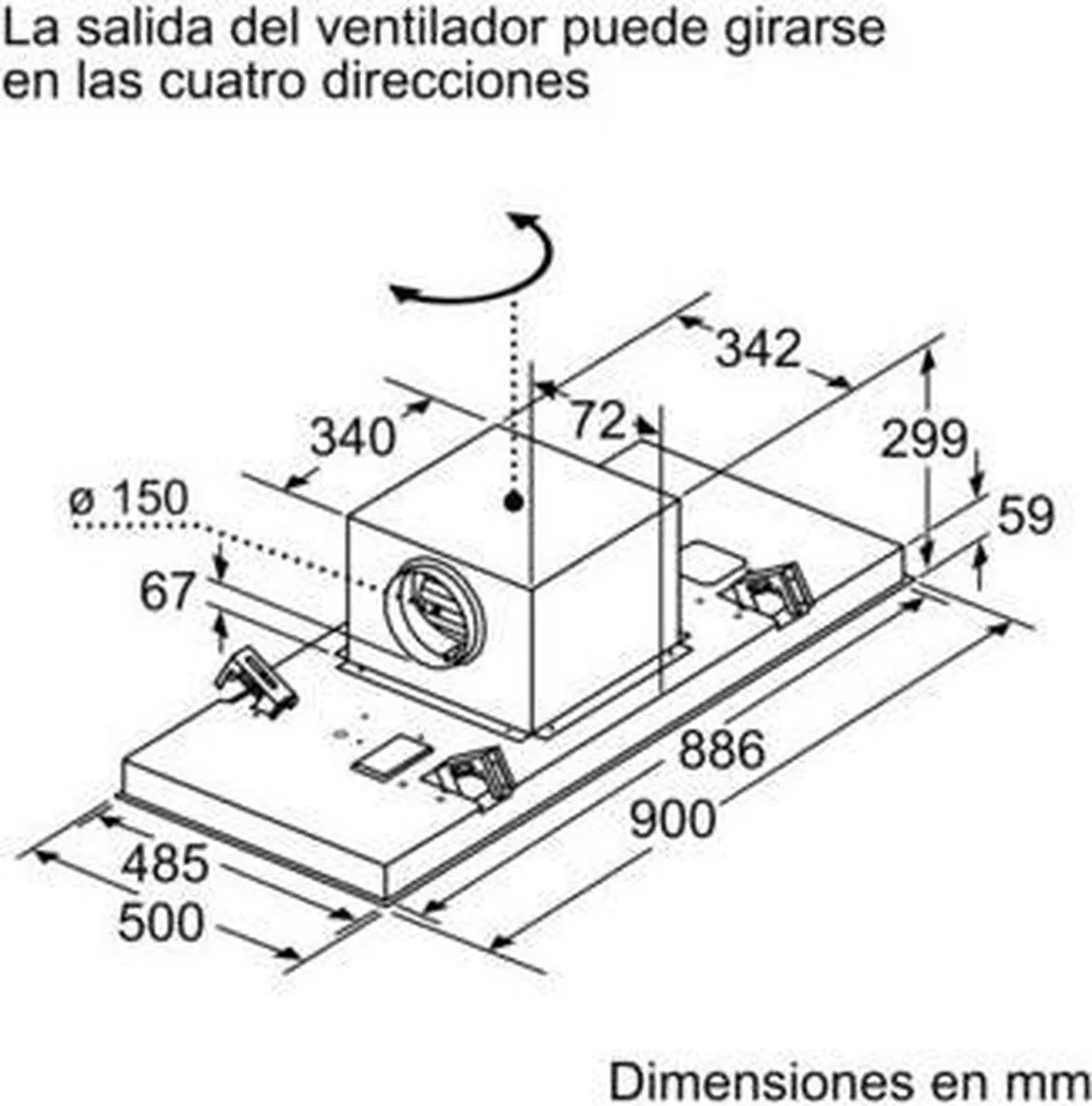 Siemens LR96CBS20 Dampkap - 160m³/u Wit