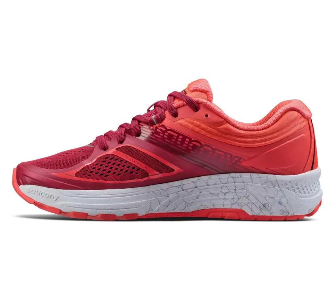 Saucony Guide 10 Hardloopschoenen 38.5 - Vrouwen - Roze/Rood/Zilver