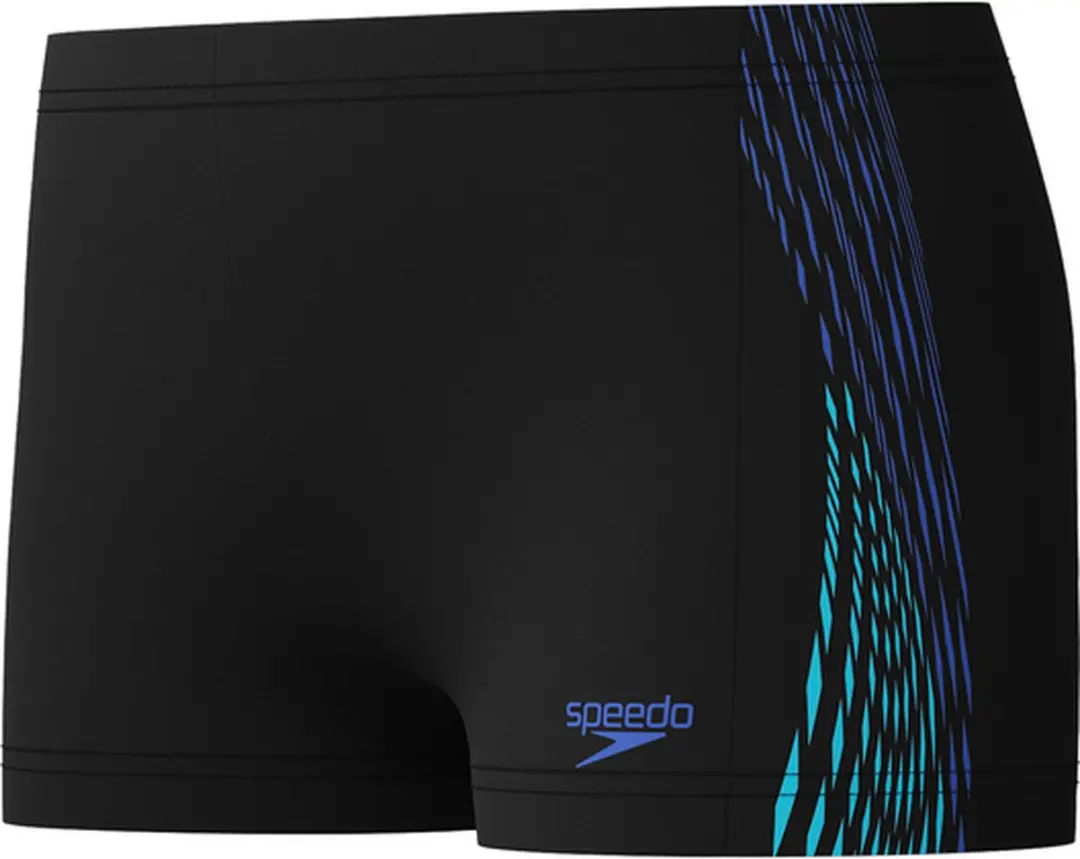Speedo Plastisol Placement Aquashort Jongens Sportzwembroek 152 - Zwart/Blauw