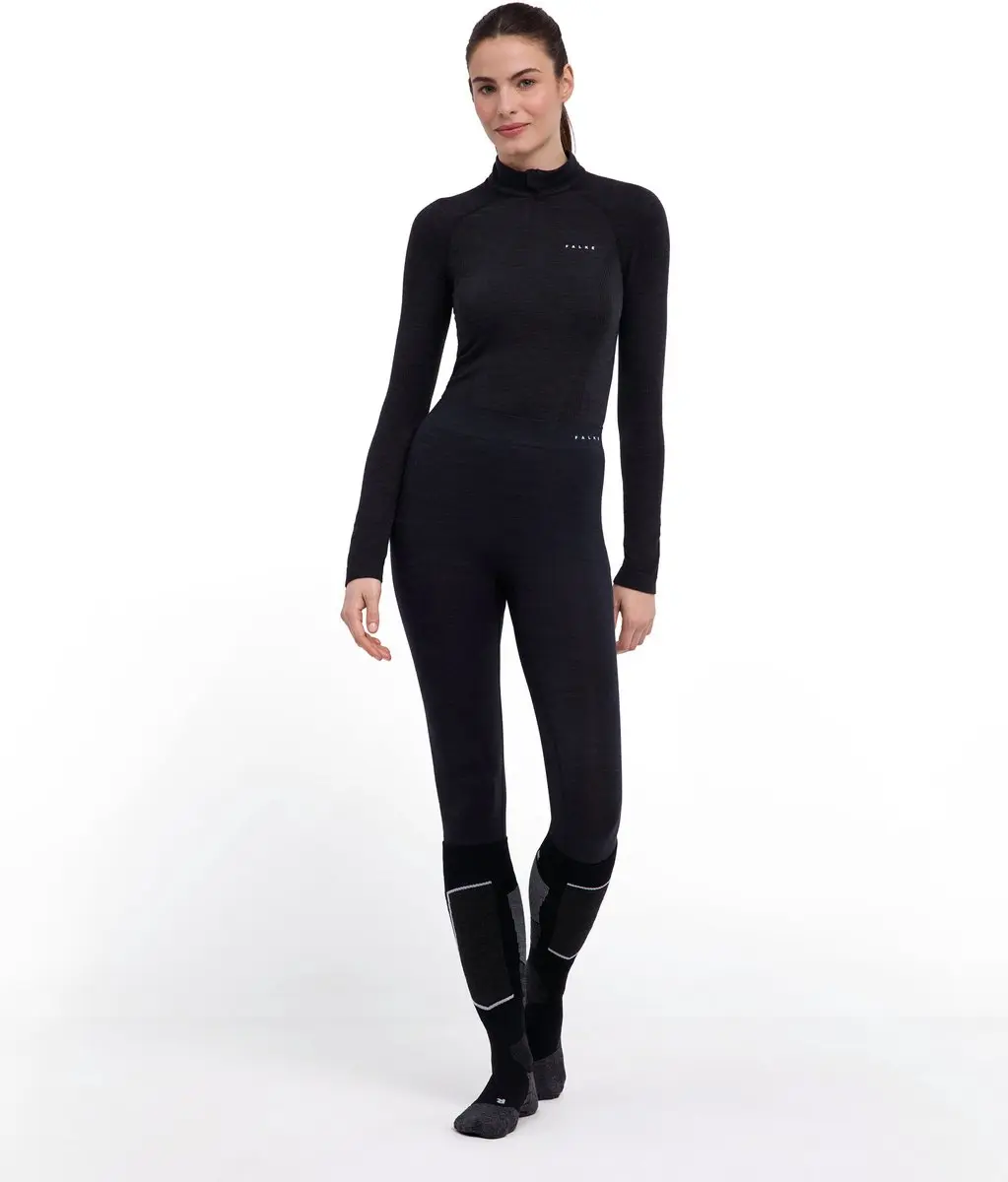 Falke Wool-Tech Long Tights 33313 - Dames - L - Zwart