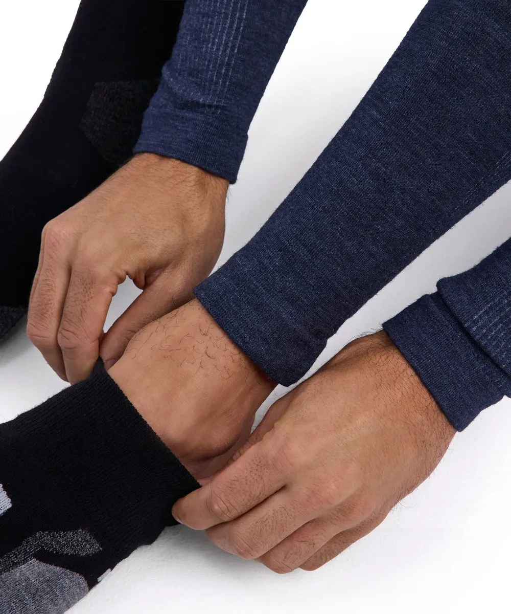 Falke Wool-Tech Long Tights 33483 - S - Blauw