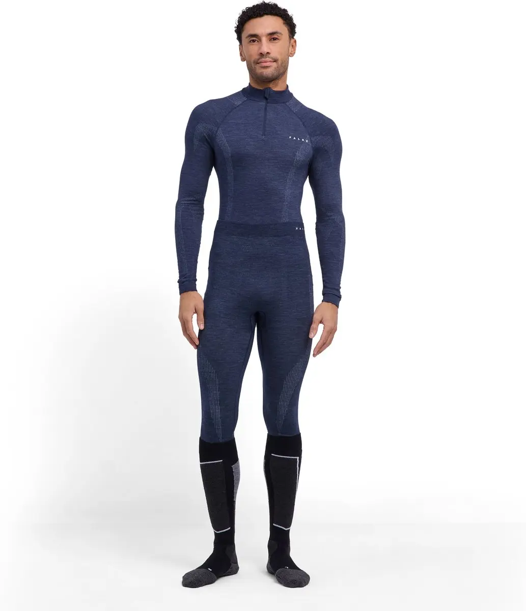Falke Wool-Tech Long Tights 33483 - S - Blauw