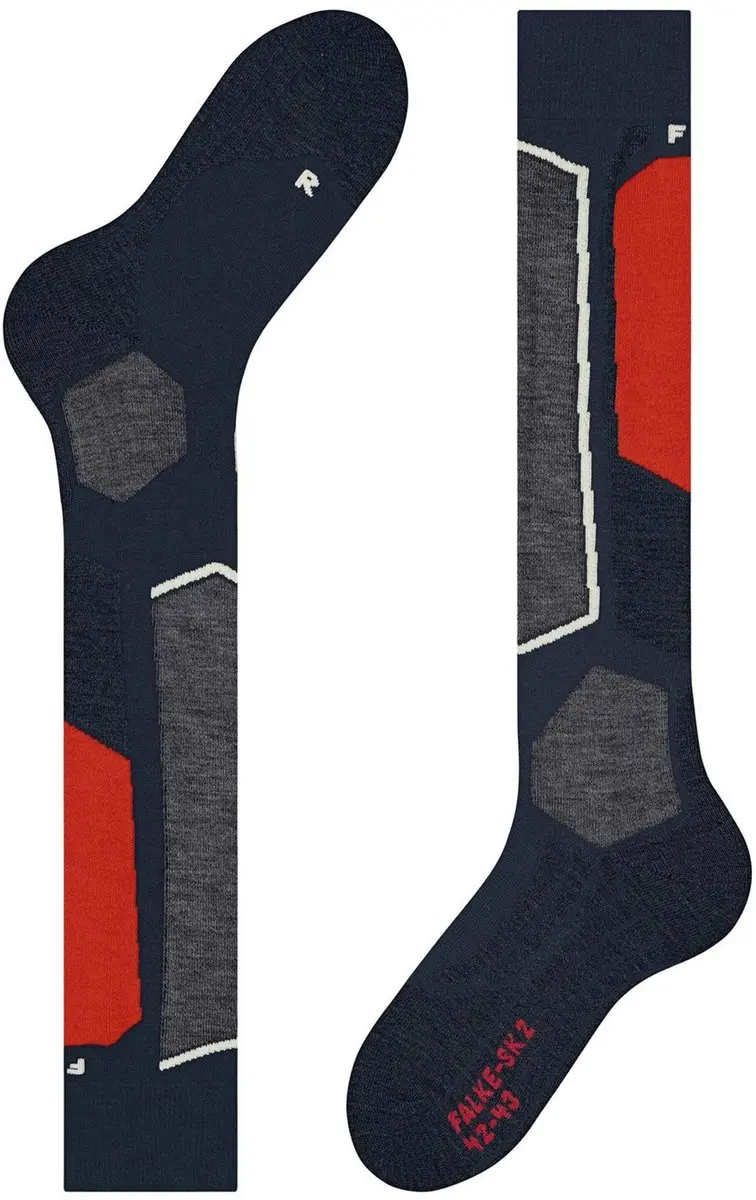 Falke SK2 Warm Dikke Wol Skisokken - Maat 44/45 - Blauw