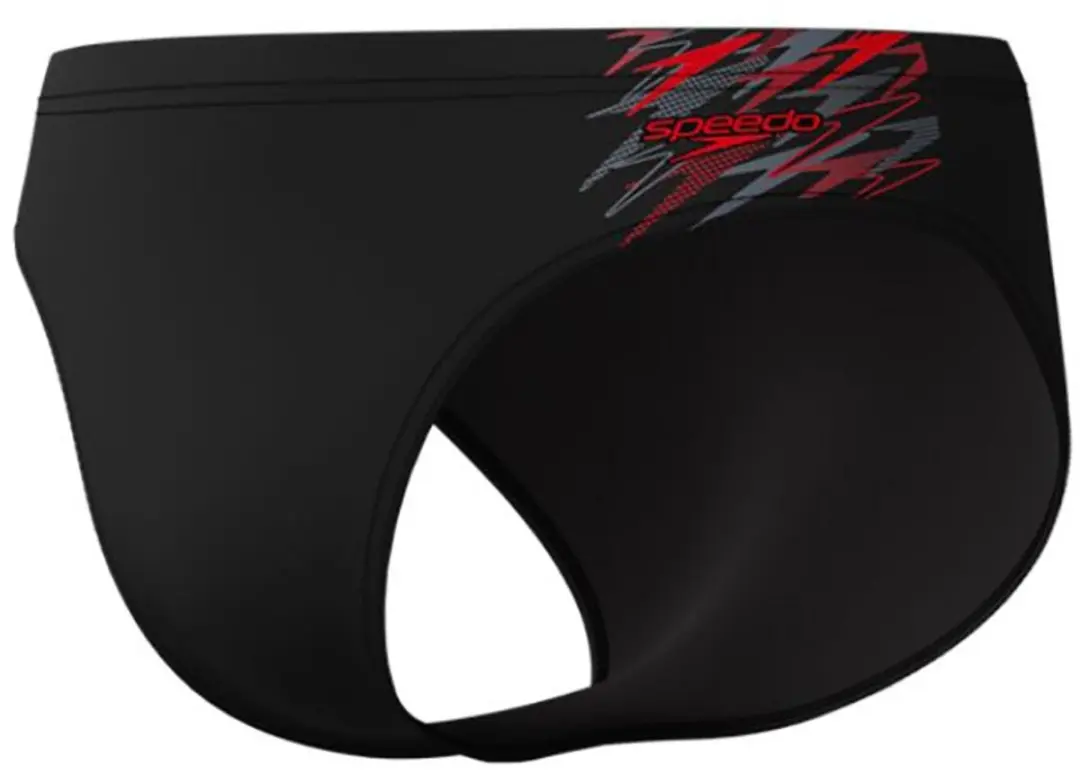 Speedo Medly Logo Zwemslip - S - Zwart/High Risk Red