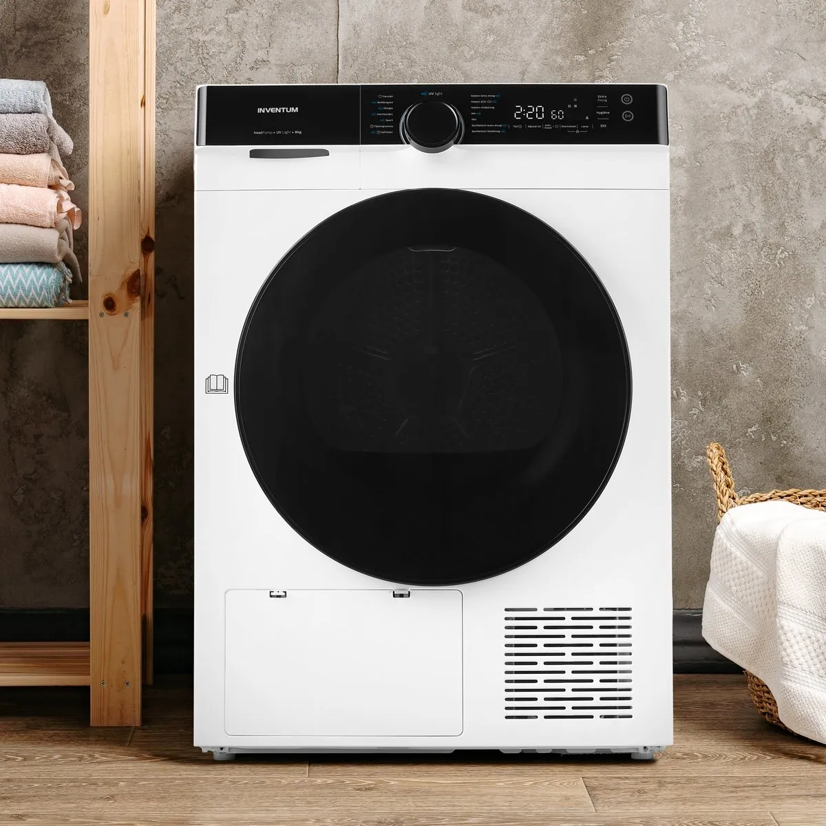 Inventum VDW8030W Warmtepompdroger 8kg - 14 Programma's - UV-licht - Wit