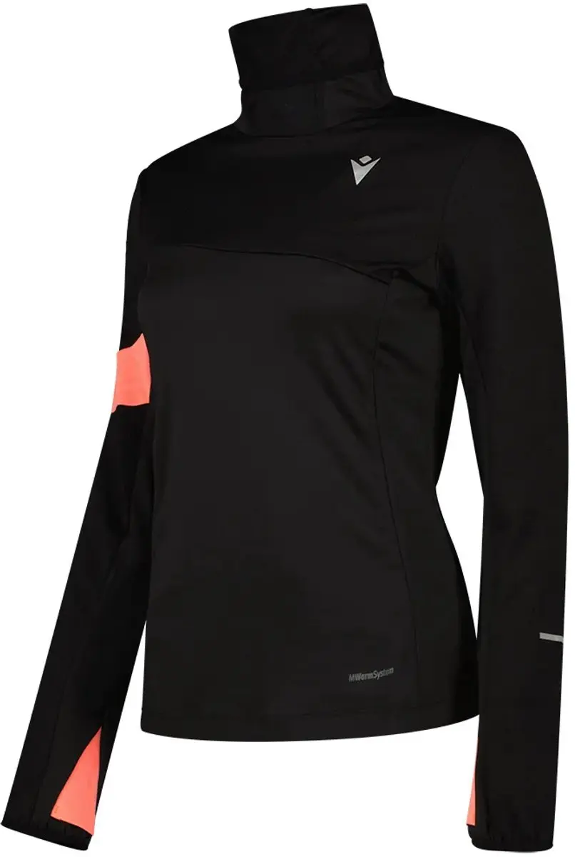 Macron Blondie Sweatshirt L - Zwart/Néon Coral