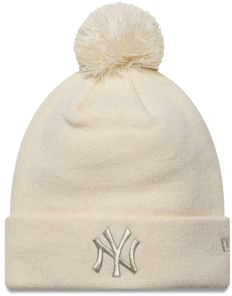 New Era Yankees Metallic Bobble Muts - Light Beige