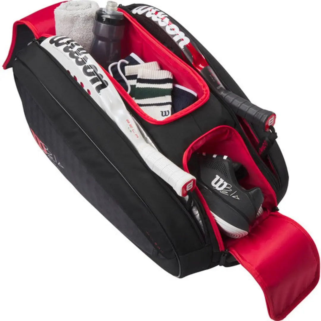 Wilson Bela V3 Padel Racket Bag - 6 Rackets - Zwart/Rood