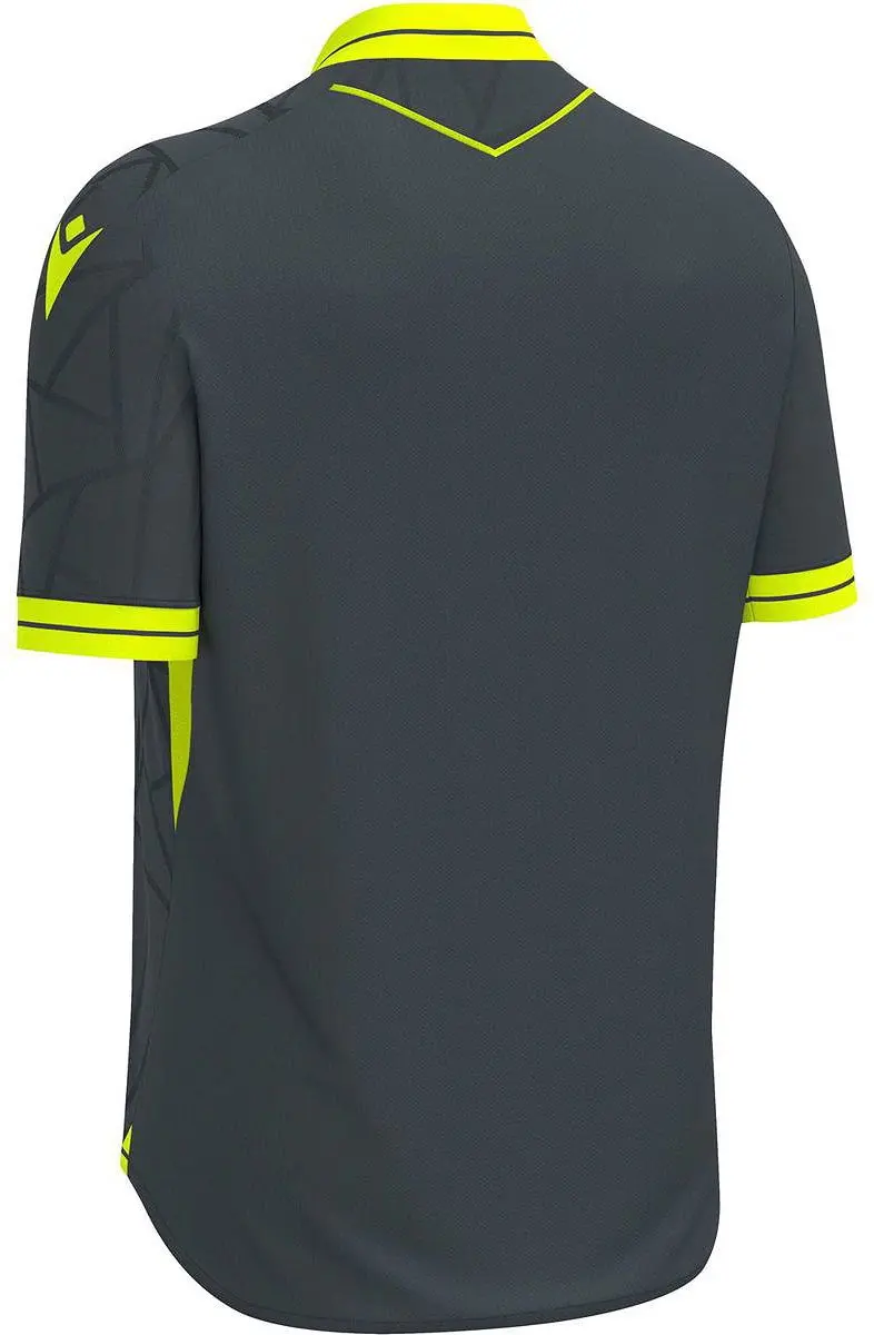 Macron Cerberus Shirt Korte Mouw - Antraciet/Fluogeel L