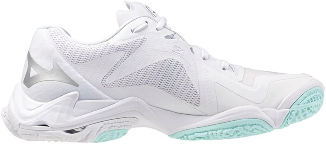 Mizuno Wave Lightning Z8 Dames Indoorschoenen - 38.5 - Wit/Lichtblauw - afbeelding 6 van 6