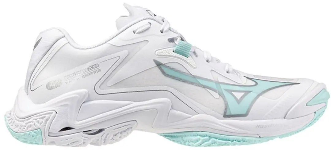 Mizuno Wave Lightning Z8 Dames Indoorschoenen - 38.5 - Wit/Lichtblauw