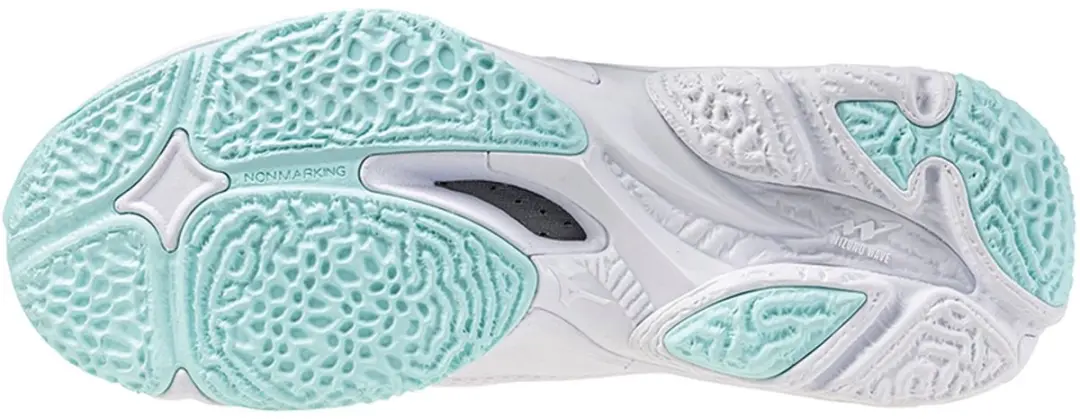 Mizuno Wave Lightning Z8 Dames Indoorschoenen - 38.5 - Wit/Lichtblauw