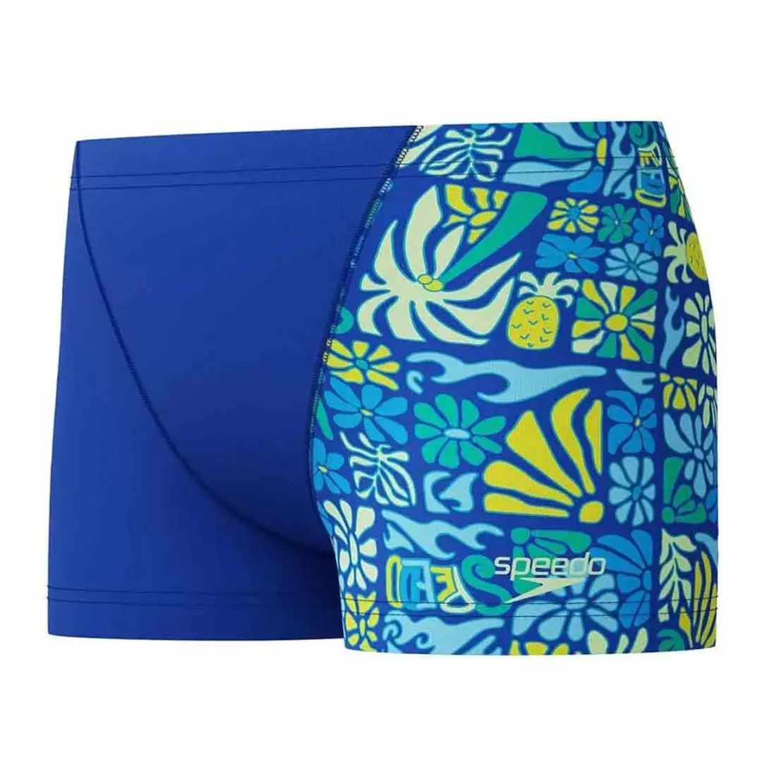 Speedo Print V-cut Zwemboxer - 8 Jaar - Deep Sapphire