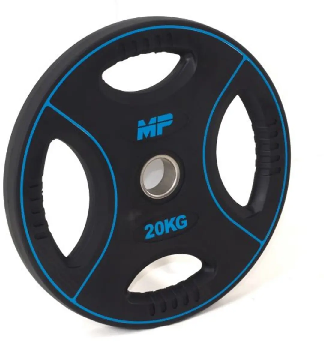 Muscle Power PU 4-Grip Halterschijf 50mm 20kg