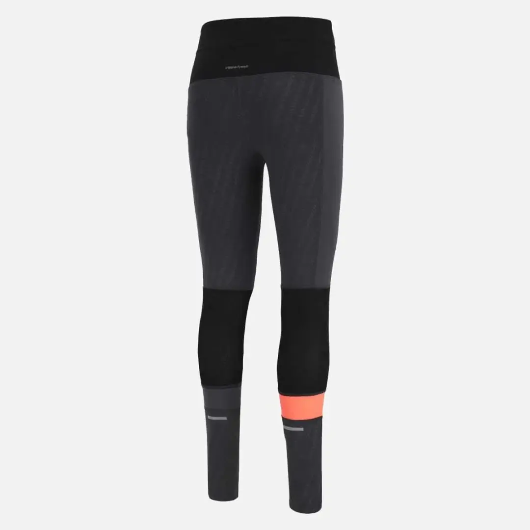 Macron Clover Leggings S - Medium Grey/Black/Neon Coral