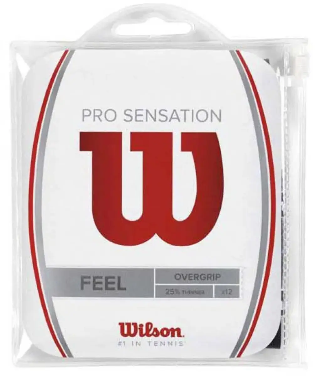 Wilson Pro Overgrip Sensation FEEL - 12 Stuks - Zwart