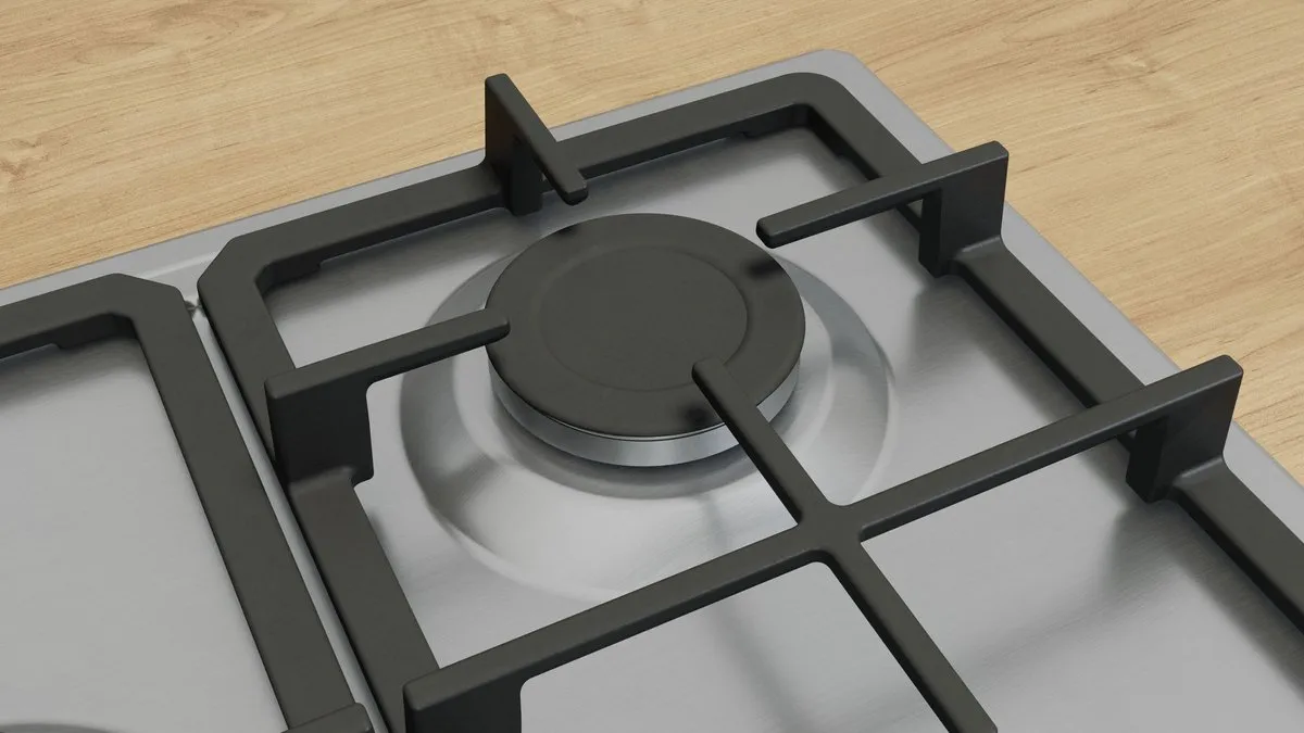 Bosch Serie 4 PGQ7B5K90 Gaskookplaat 75cm - 5 Zones - Roestvrijstaal