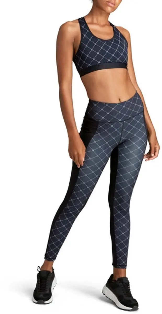 Björn Borg Borg High Waist Block Tights 34 - Blauw/Grijs/Multicolor