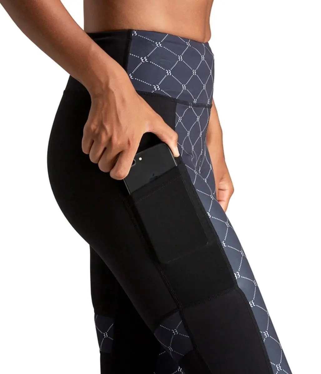 Björn Borg Borg High Waist Block Tights 34 - Blauw/Grijs/Multicolor - afbeelding 6 van 6