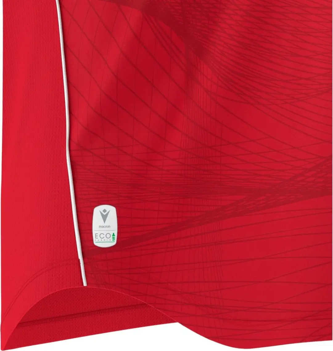 Macron Wyvern Eco Korte Mouw Shirt Kinderen 140 - Rood/Wit