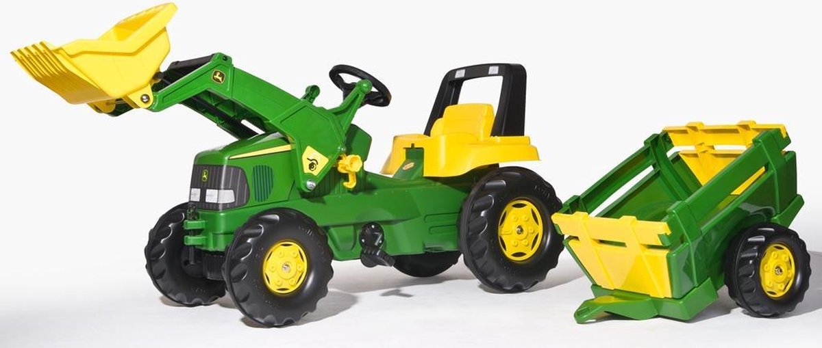 Rolly Toys rollyJunior John Deere Tractor - Met pedalen en aanhanger