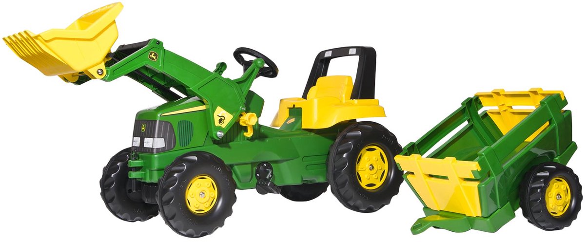 Rolly Toys rollyJunior John Deere Tractor - Met pedalen en aanhanger