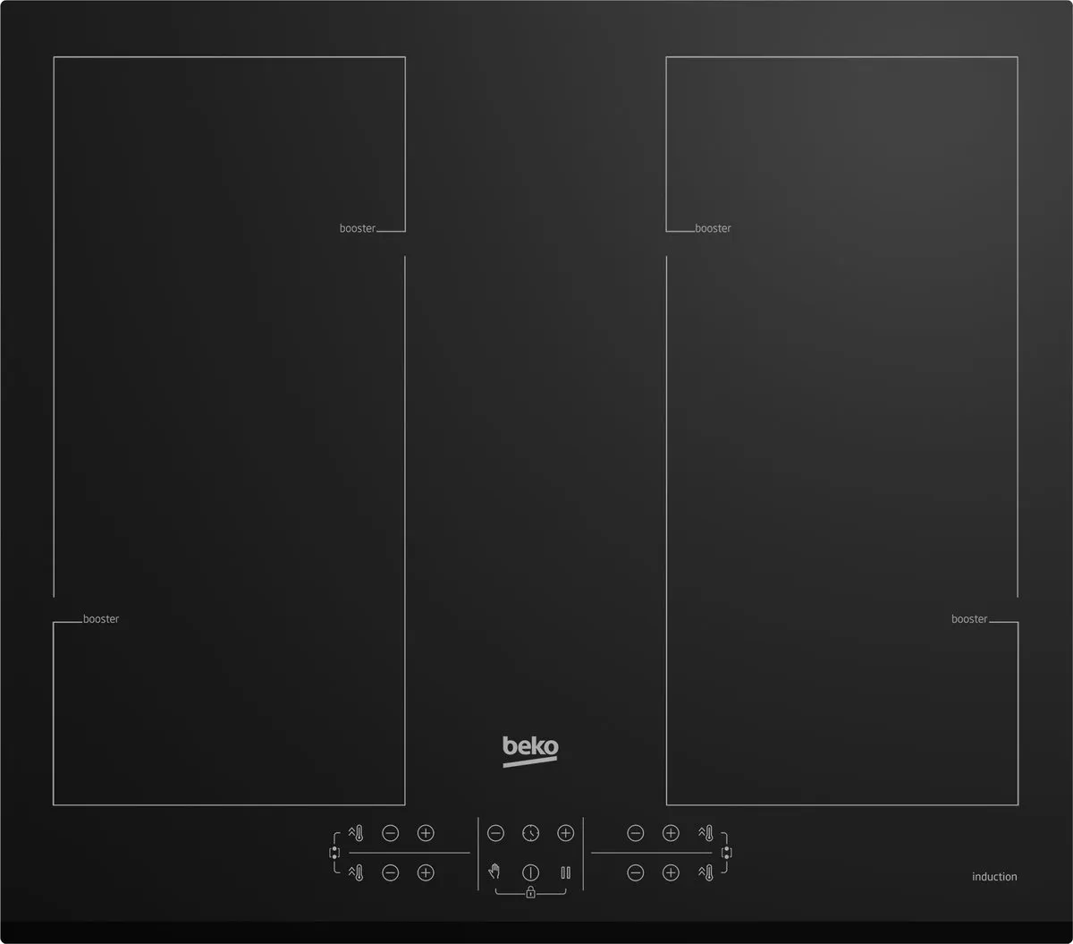 Beko HII64206F2MT Inductiekookplaat 60cm 4 Pits - 7,2kW Zwart
