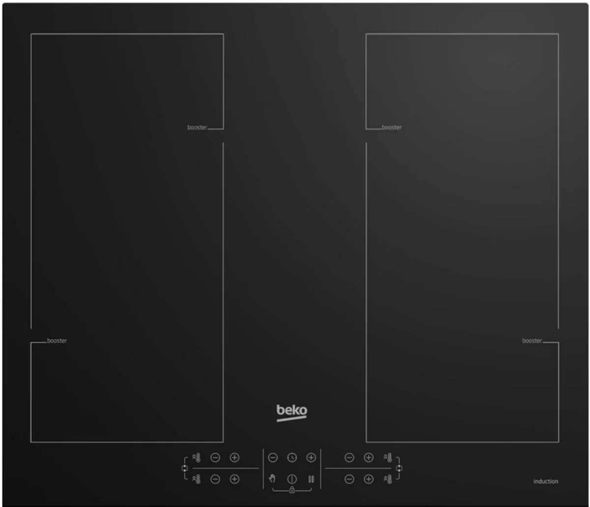 Beko HII64206F2MT Inductiekookplaat 60cm 4 Pits - 7,2kW Zwart - afbeelding 6 van 6