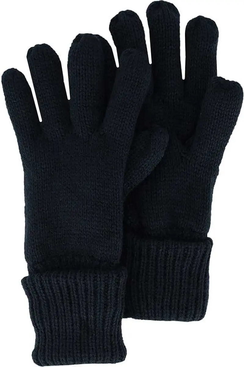 Sarlini Handschoenen Jongens Ribbed 8-12 jaar - Zwart