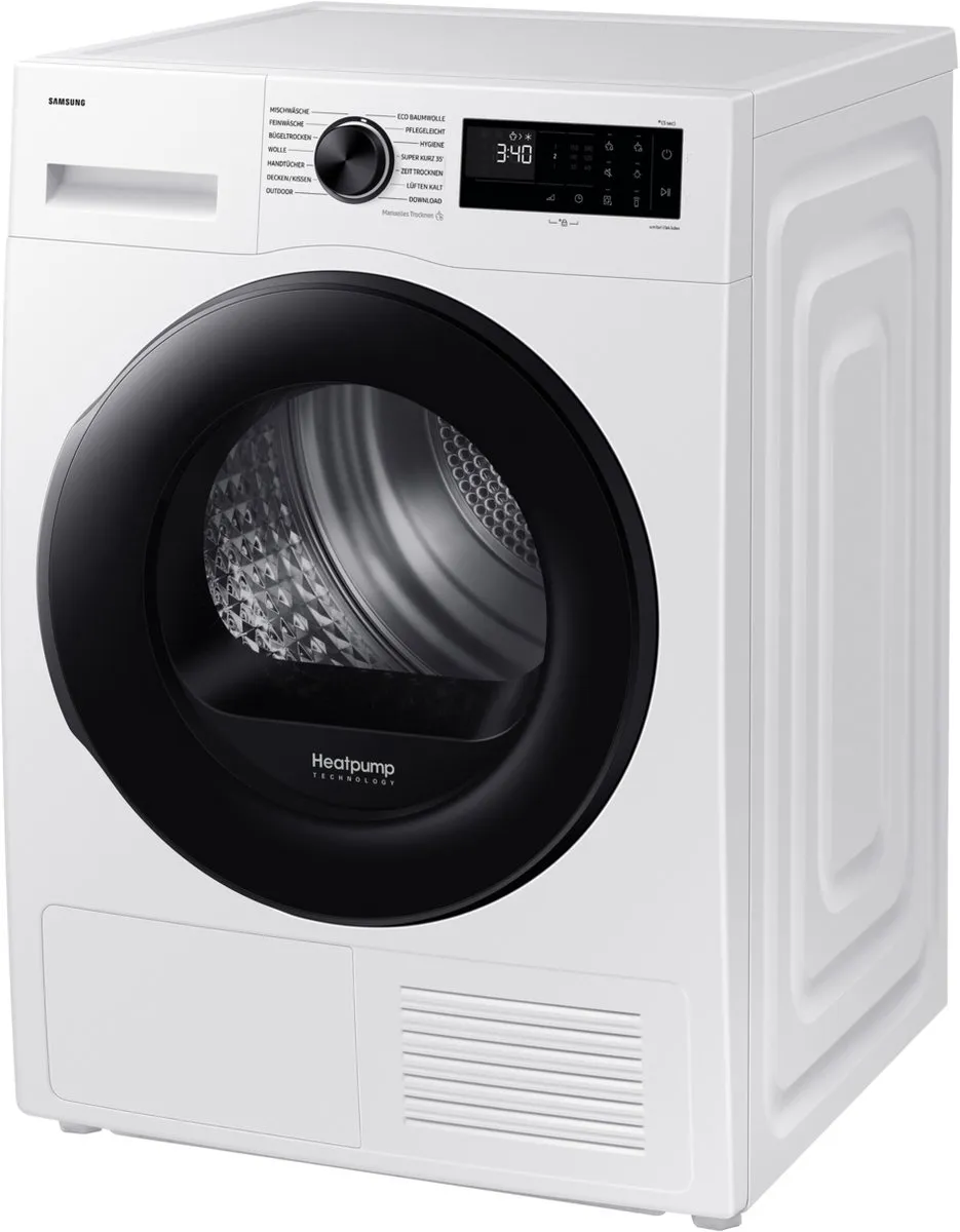 Samsung DV90DG52A0AE Vrijstaande Warmtepompdroger 9kg - Wit