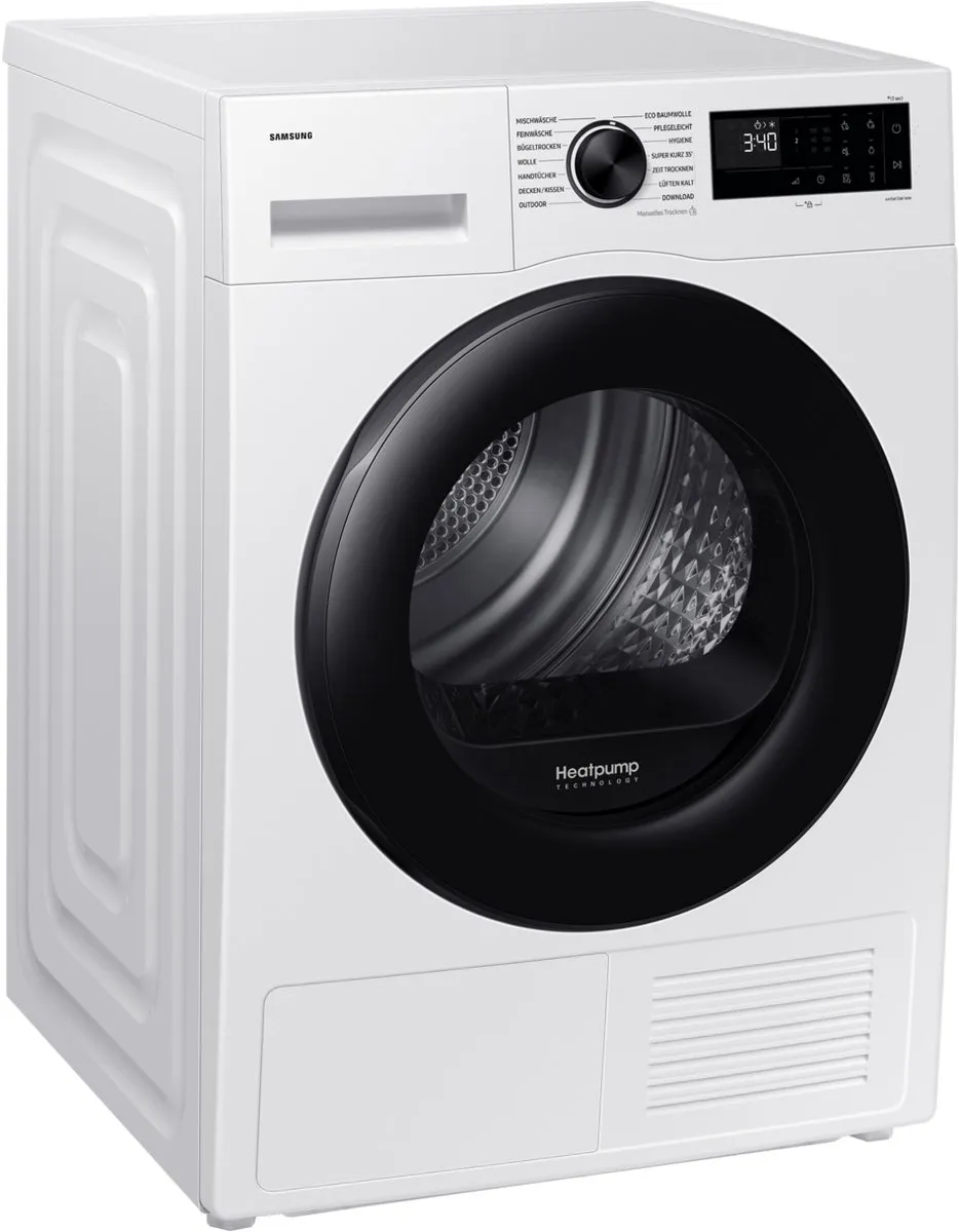 Samsung DV90DG52A0AE Vrijstaande Warmtepompdroger 9kg - Wit - afbeelding 6 van 6