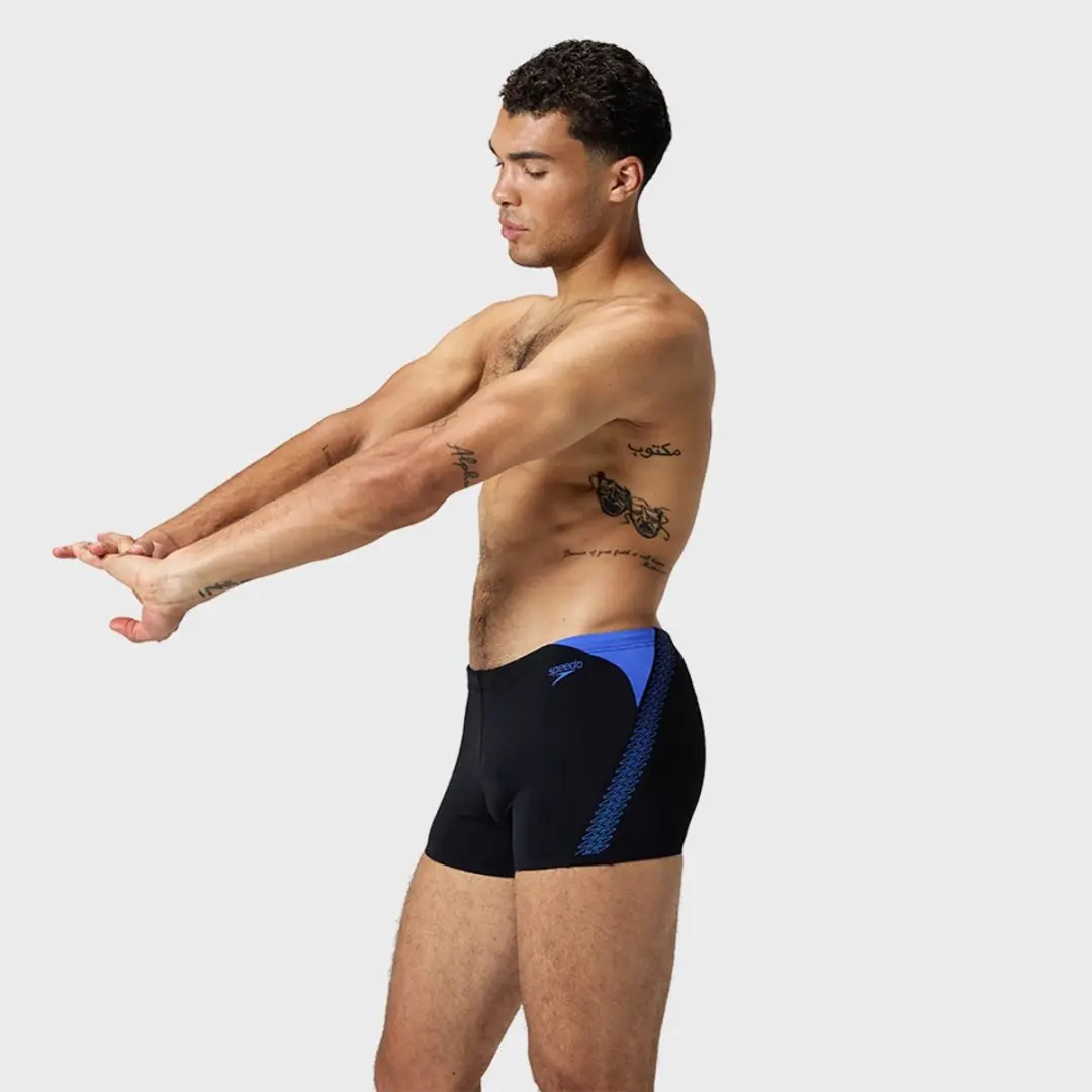 Speedo Hyperboom Splice Aquashort Heren Sportzwembroek - Zwart/Blauw