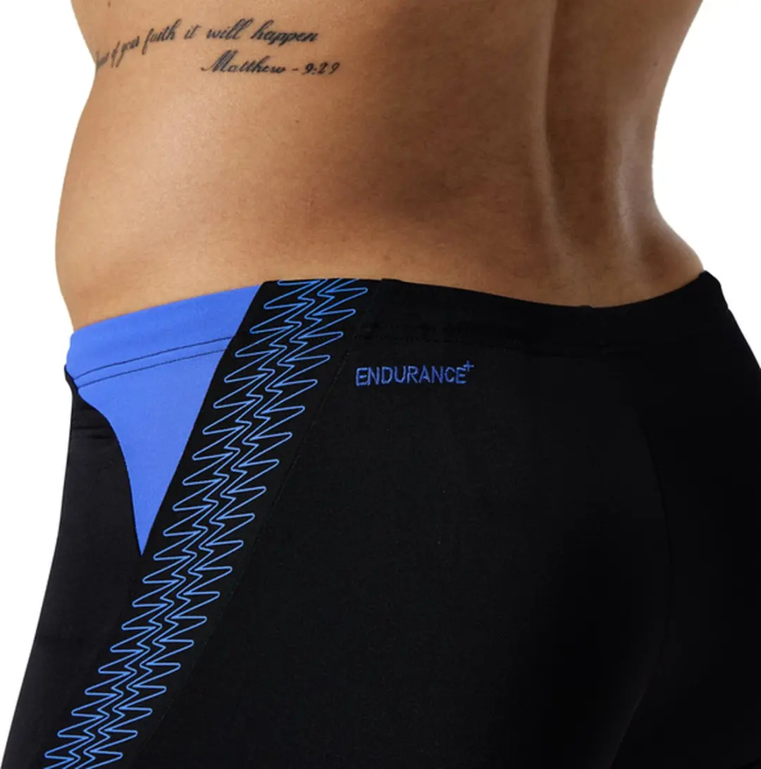 Speedo Hyperboom Splice Aquashort Heren Sportzwembroek - Zwart/Blauw