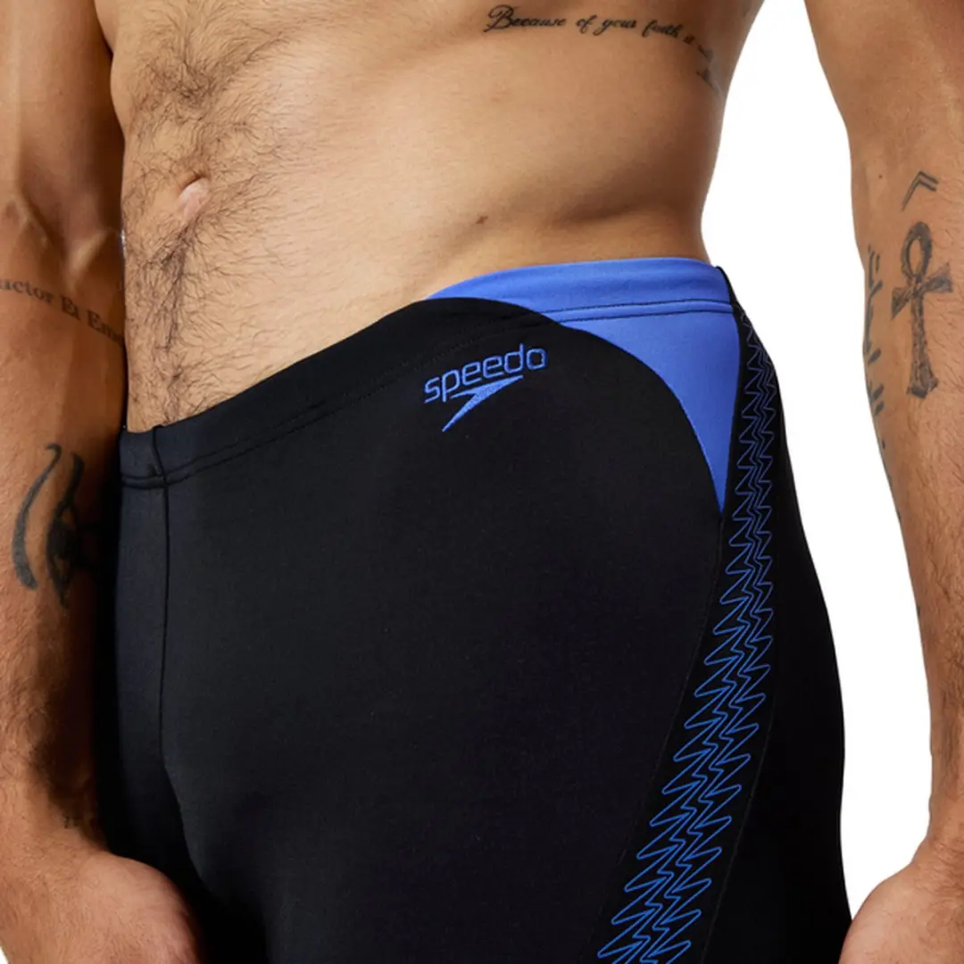 Speedo Hyperboom Splice Aquashort Heren Sportzwembroek - Zwart/Blauw