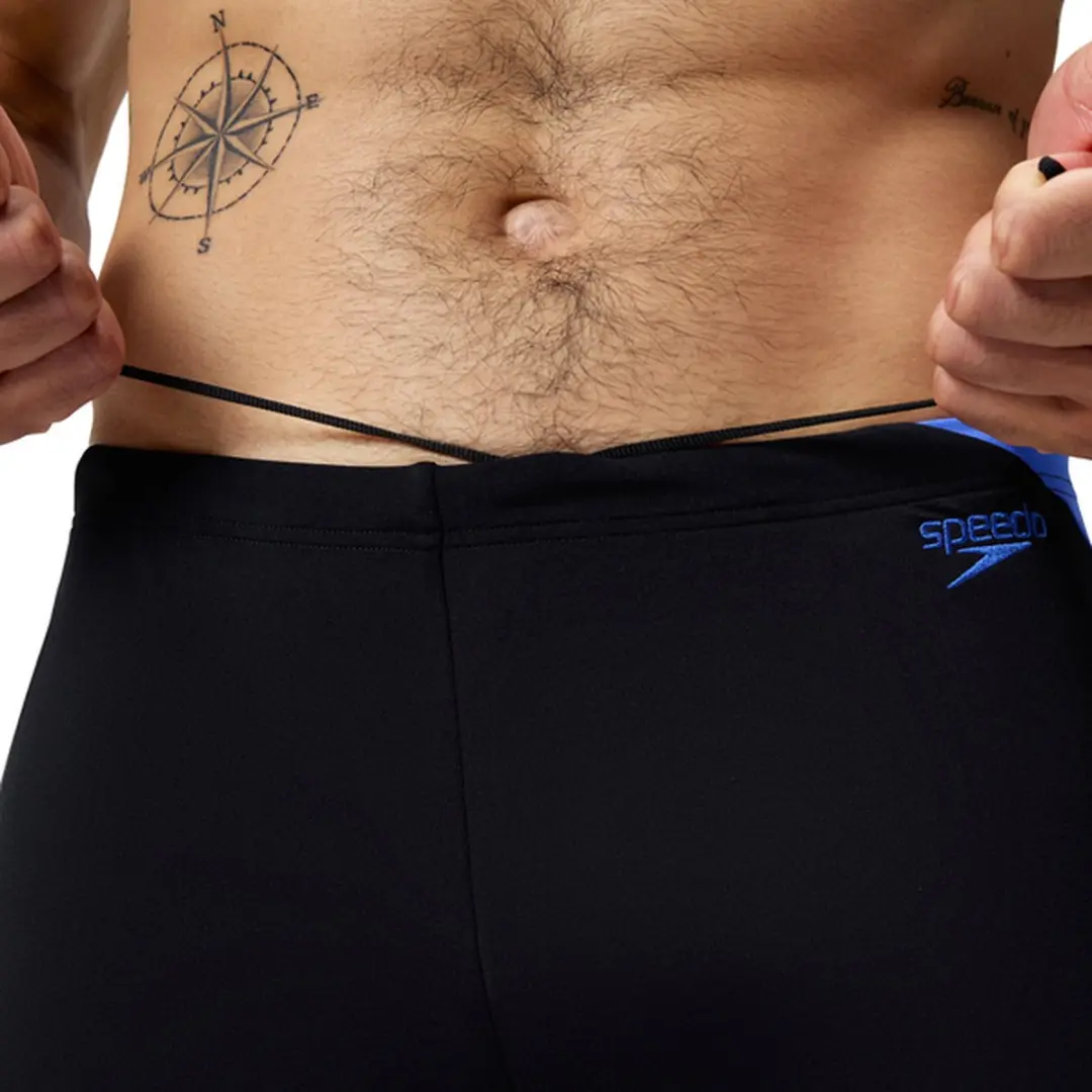 Speedo Hyperboom Splice Aquashort Heren Sportzwembroek - Zwart/Blauw