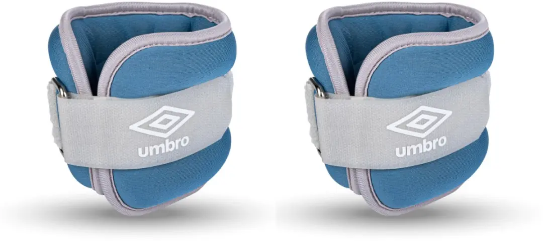 Umbro Pols- en Enkelgewichten 2x500g - Verstelbaar - Grijs/Blauw