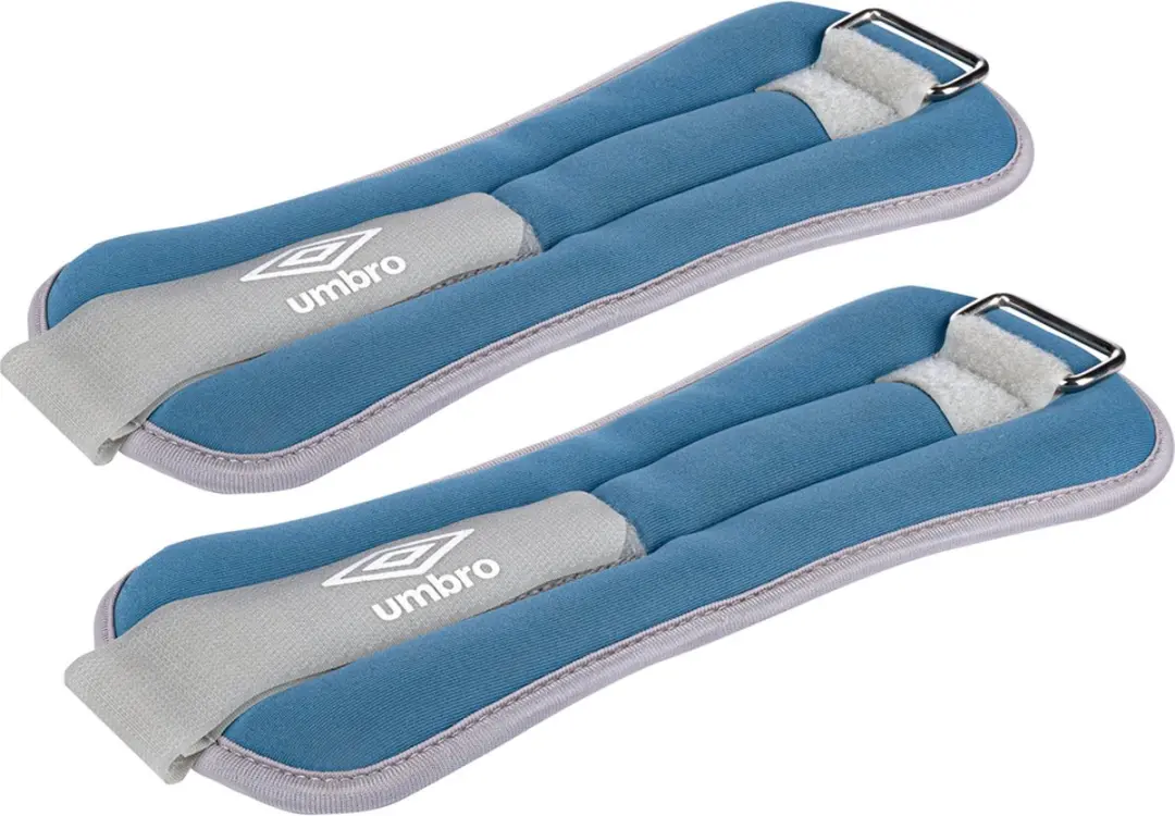 Umbro Pols- en Enkelgewichten 2x500g - Verstelbaar - Grijs/Blauw
