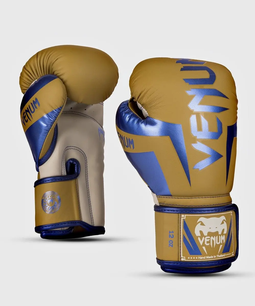 Venum Elite Bokshandschoenen 12 OZ - Camelblauw