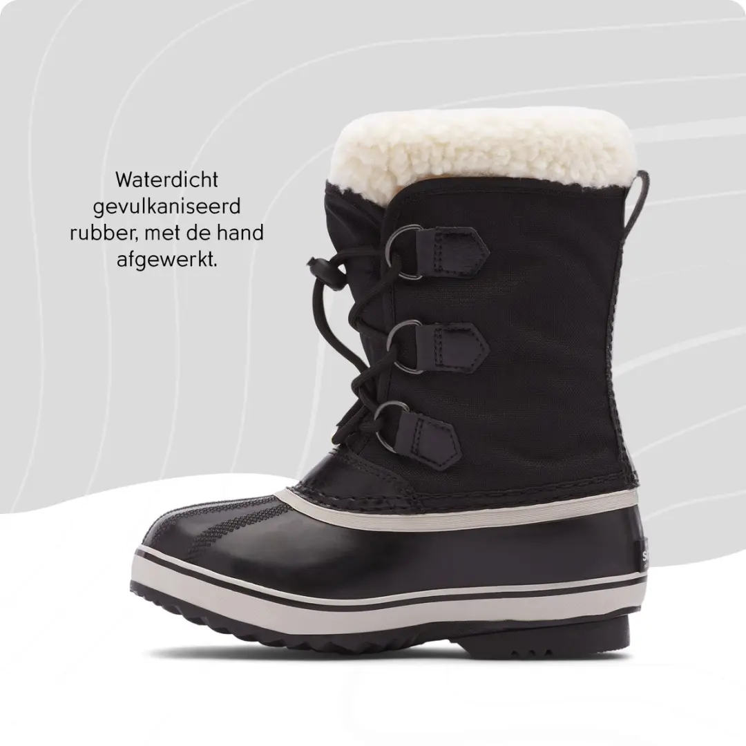 Sorel Yoot Pac Nylon WP Youth Unisex Sneeuwlaarzen - Maat 39 - Zwart/Wit