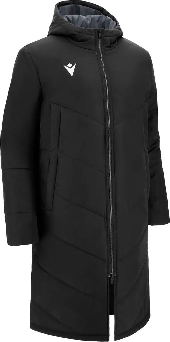 Macron Northland Long Coach Jacket Heren - Zwart L