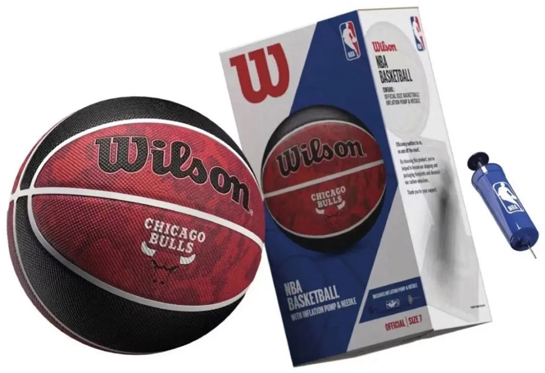 Wilson NBA Tribute Chicago Bulls Basketbal 9 - Rood/Zwart