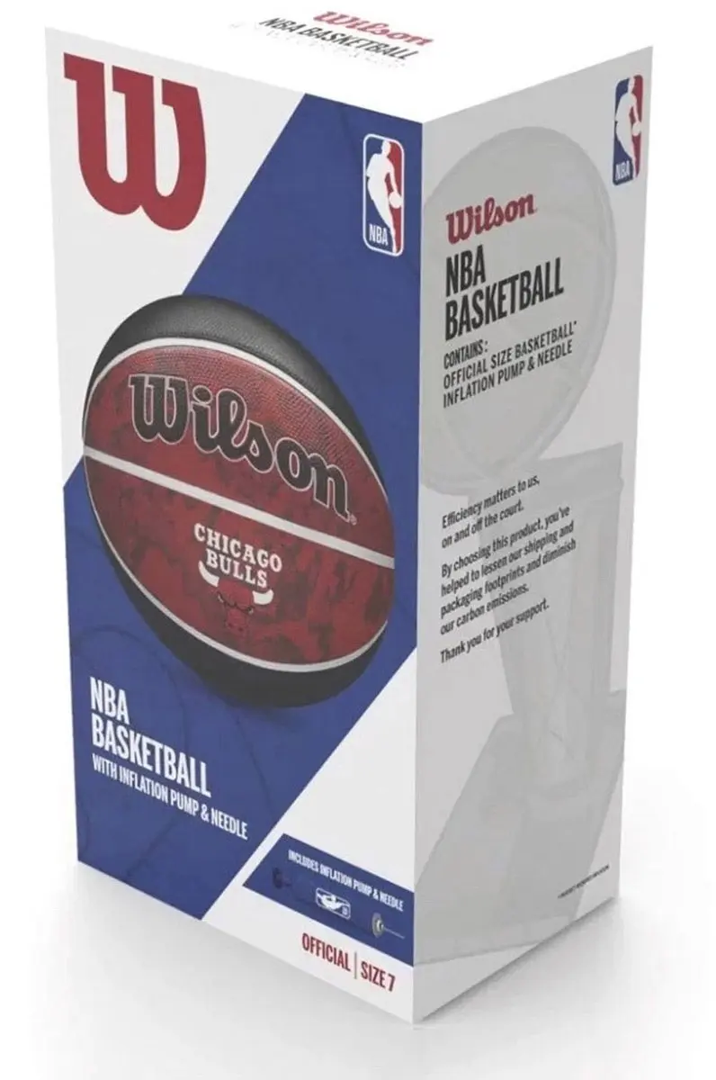 Wilson NBA Tribute Chicago Bulls Basketbal 9 - Rood/Zwart