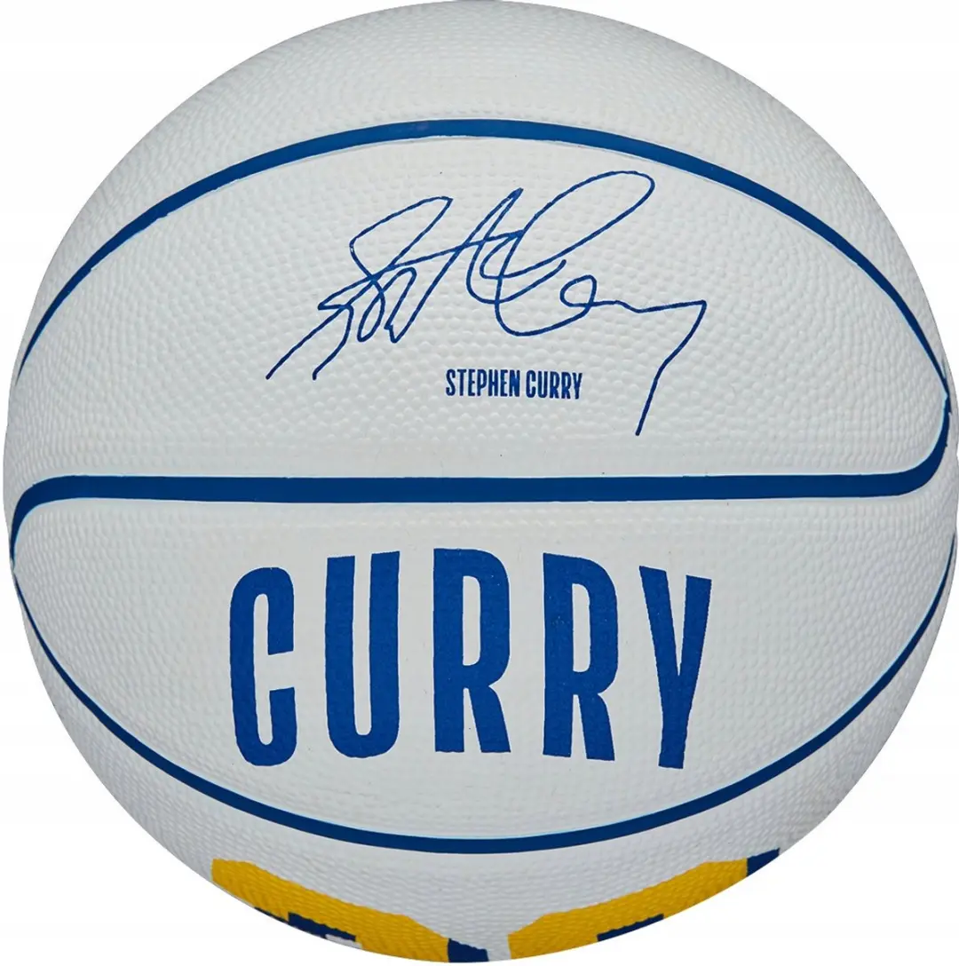 Wilson NBA Player Icon Mini Basketbal Curry - Wit - afbeelding 6 van 6