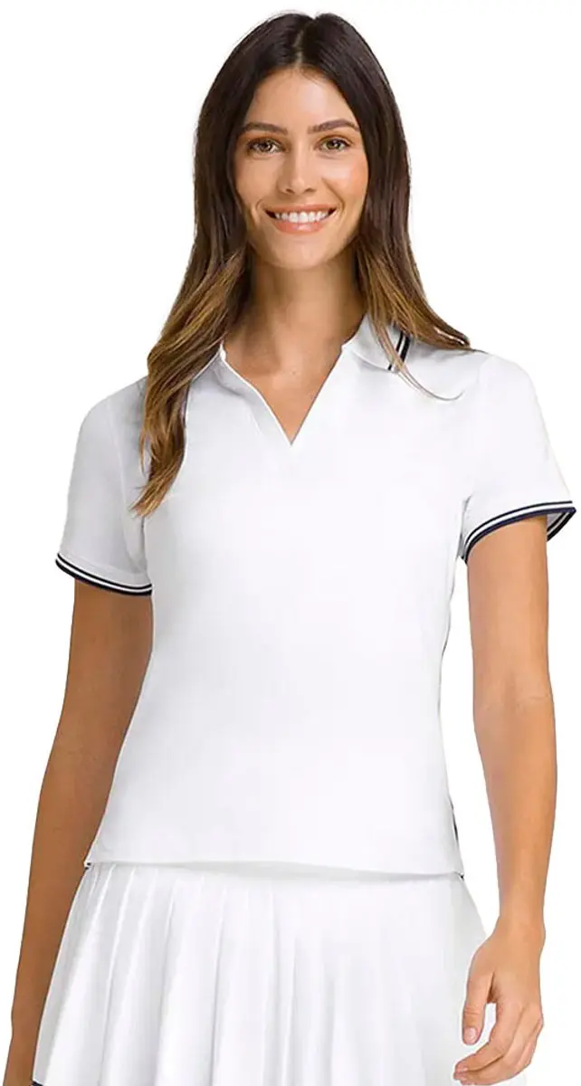 Wilson Club Korte Mouw Poloshirt Wit XL Vrouw