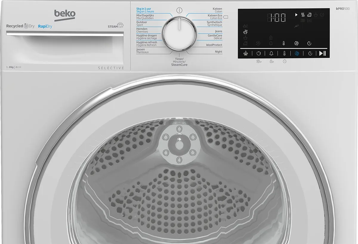 Beko B5T68247W2 Warmtepompdroger 8kg - Wit - afbeelding 6 van 6
