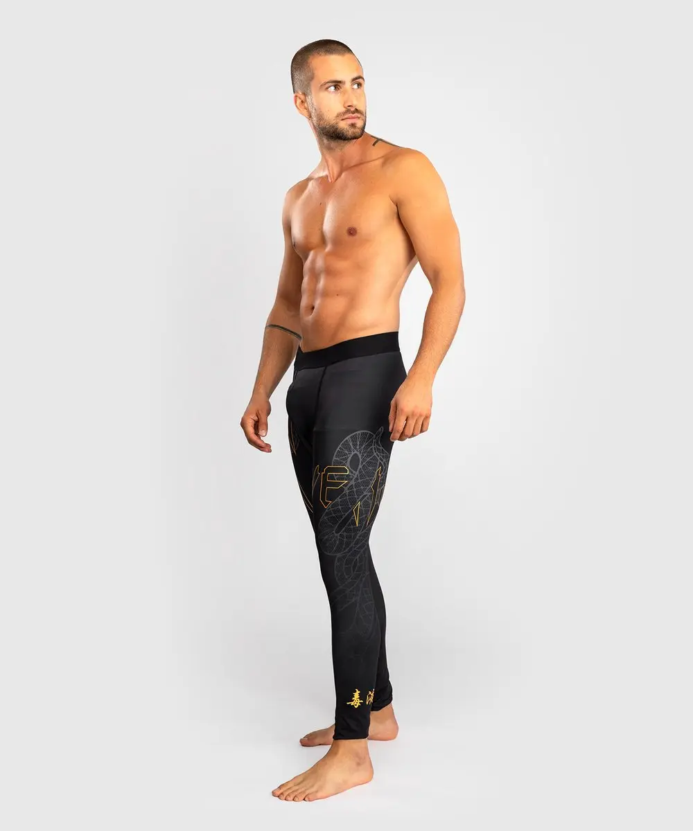 Venum Serpenti Sportlegging - L - Zwart/Zilver/Goud